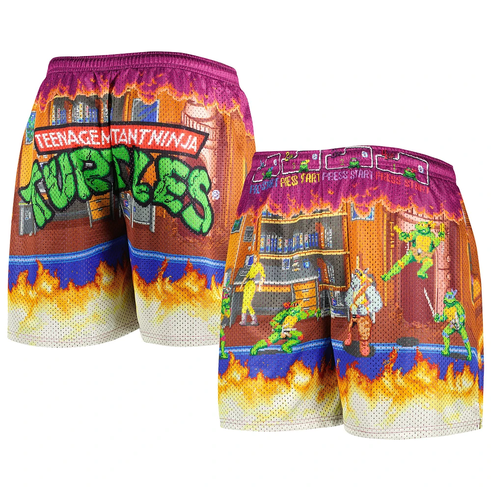 Men's Chalk Line Purple Teenage Mutant Ninja Turtles The Arcade Game Shorts