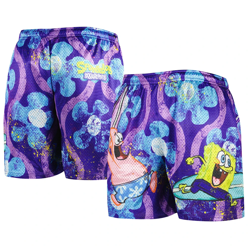 Men's Chalk Line Purple SpongeBob SquarePants Shorts