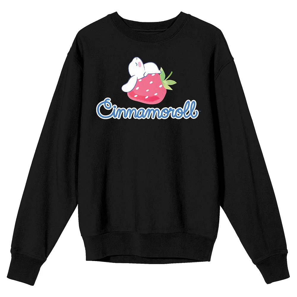 Unisex Black Hello Kitty & Friends Cinnamoroll Pullover Sweatshirt