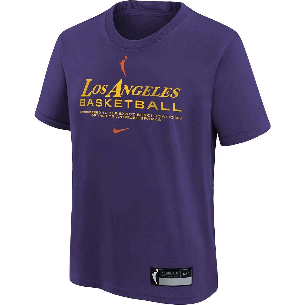 Youth Nike Purple Los Angeles Sparks On Court Legend Essential Practice T-Shirt