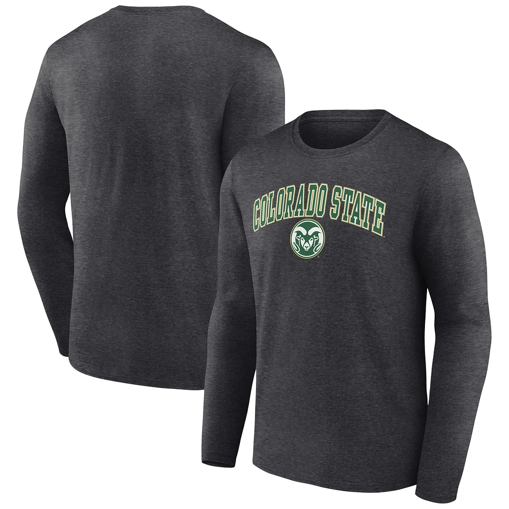 Men's Charcoal Colorado State Rams Campus Long Sleeve T-Shirt