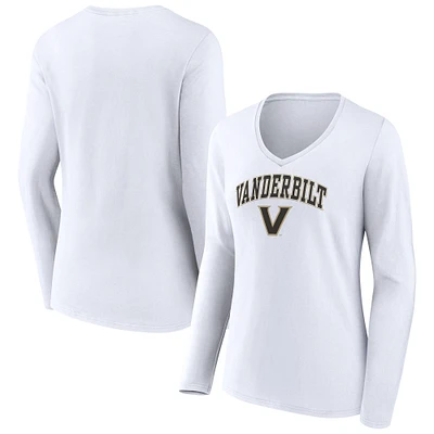 Women's Vanderbilt Commodores Campus Long Sleeve V-Neck T-Shirt