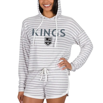Women's Concepts Sport Cream Los Angeles Kings Visibility Long Sleeve Hoodie Top & Shorts Set
