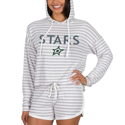 Women's Concepts Sport Cream Dallas Stars Visibility Long Sleeve Hoodie Top & Shorts Set