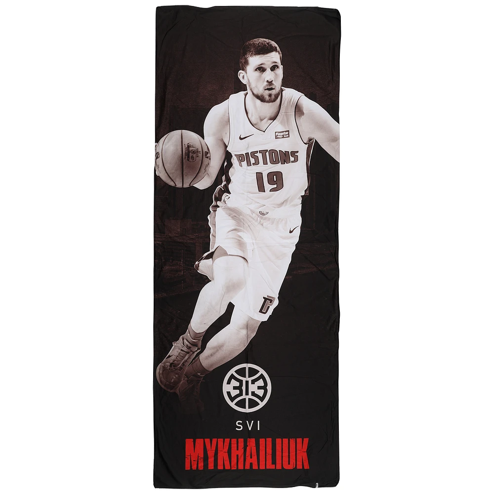 Svi Mykhailiuk Detroit Pistons Team-Issued Black Banner