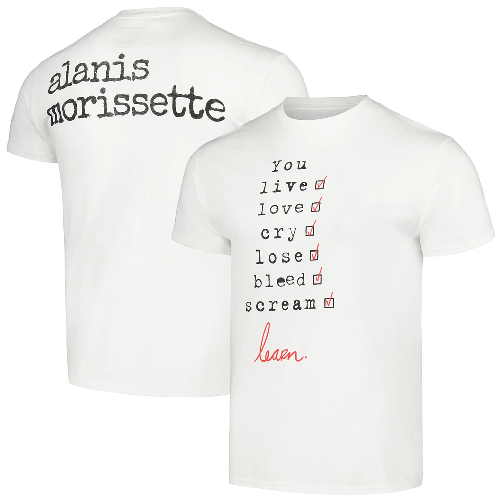 Men's White Alanis Morissette You Learn T-Shirt
