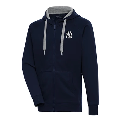Men's Antigua Navy New York Yankees Metallic Victory Full-Zip Hoodie