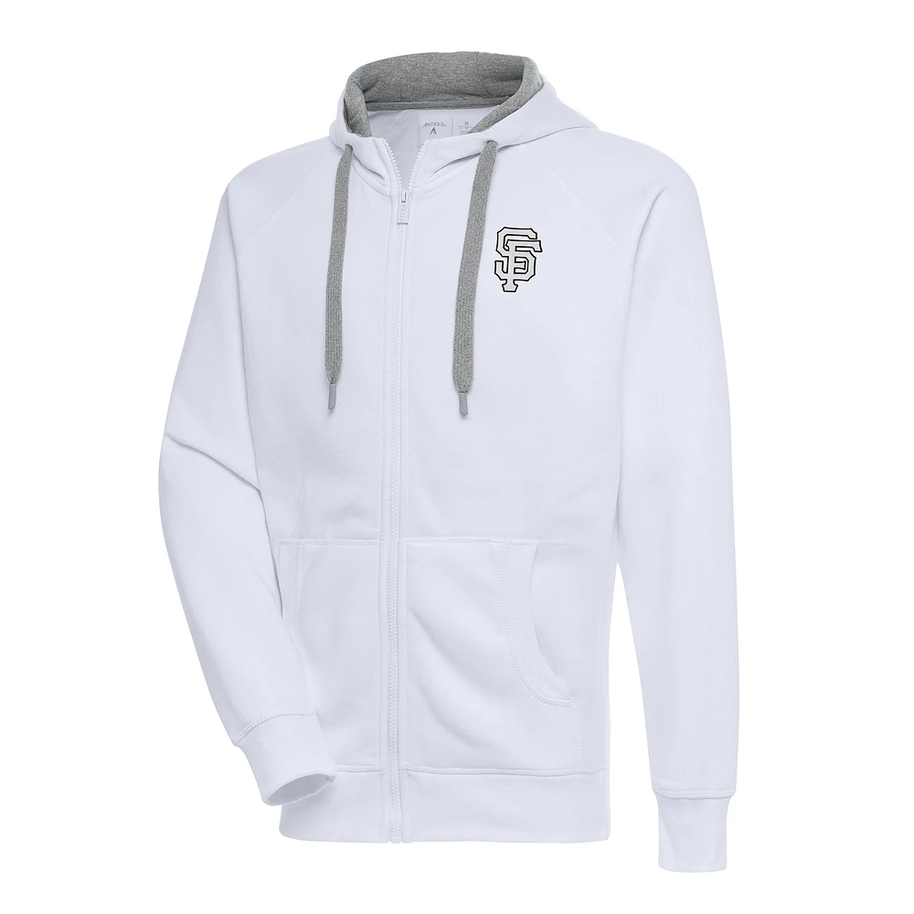 Men's Antigua San Francisco Giants Metallic Victory Full-Zip Hoodie
