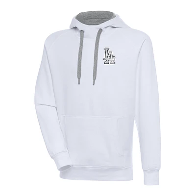 Men's Antigua Los Angeles Dodgers Metallic Victory Pullover Hoodie