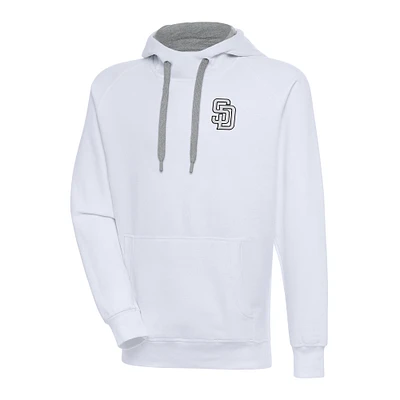 Men's Antigua San Diego Padres Metallic Victory Pullover Hoodie