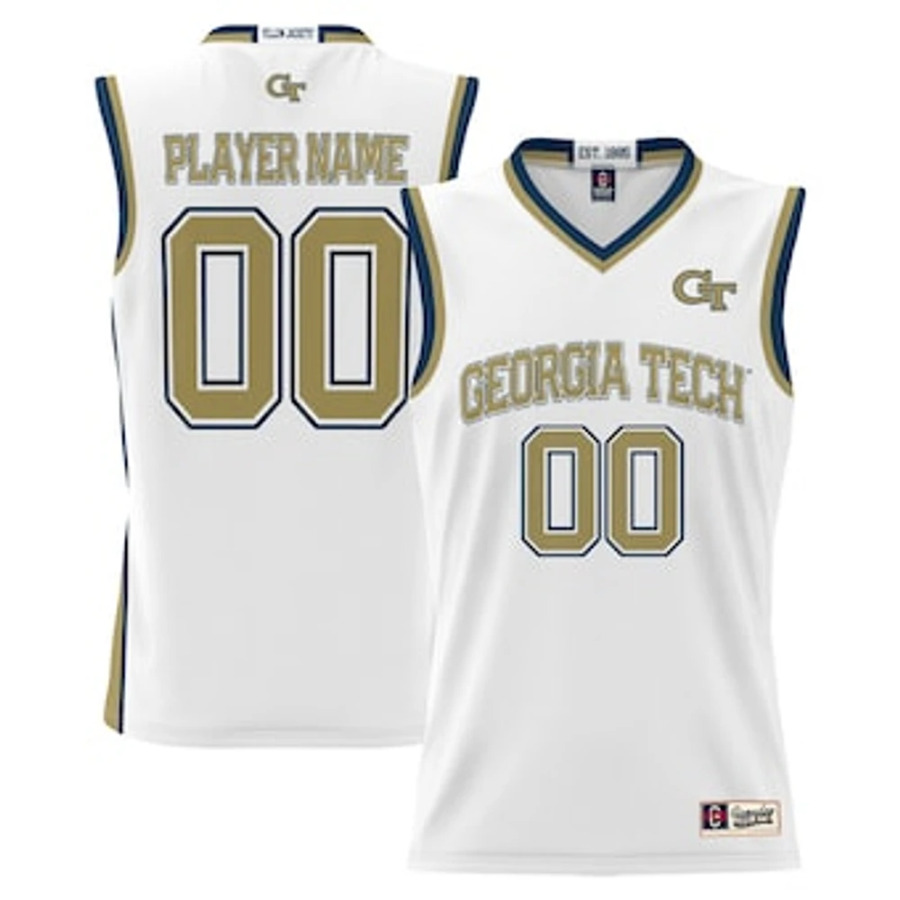 Unisex GameDay Greats White Georgia Tech Yellow Jackets NIL Pick-A-Player Lightweight Men's Basketball Jersey