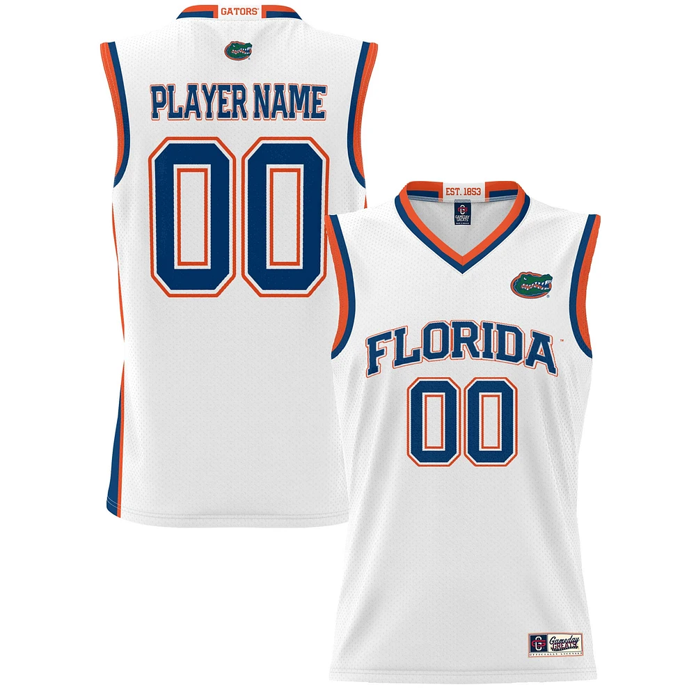 Youth GameDay Greats White Florida Gators NIL Pick-A-Player Lightweight Women's Basketball Jersey