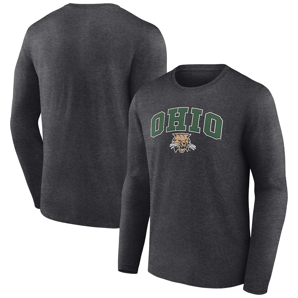 Men's Charcoal Ohio Bobcats Campus Long Sleeve T-Shirt