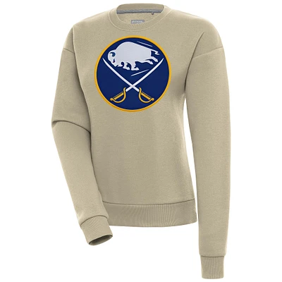 Women's Antigua Khaki Buffalo Sabres Victory Pullover Sweatshirt
