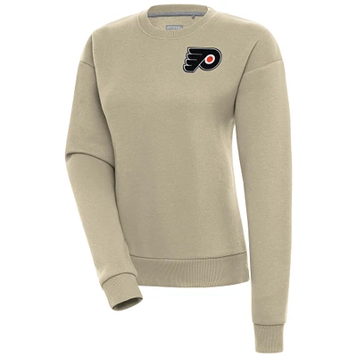 Women's Antigua Khaki Philadelphia Flyers Victory Pullover Sweatshirt