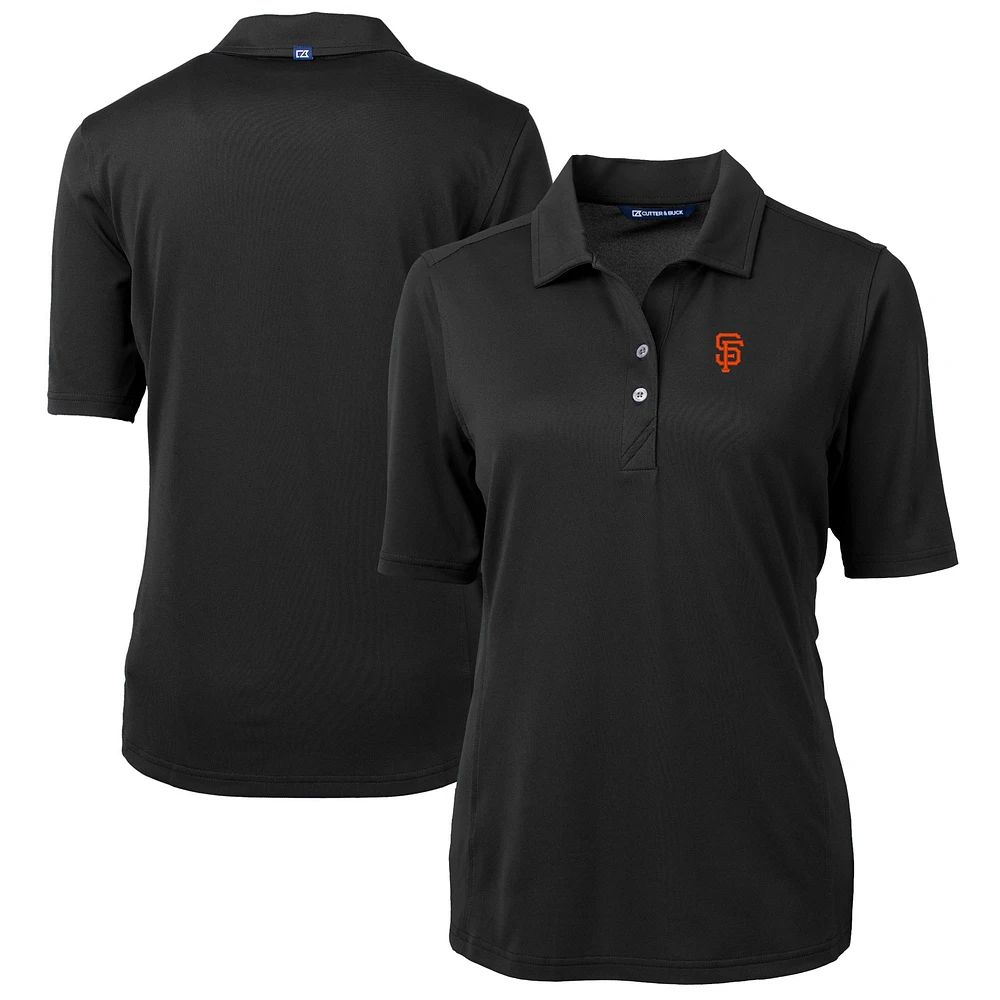 Women's Cutter & Buck Black San Francisco Giants DryTec Virtue Eco Pique Recycled Polo