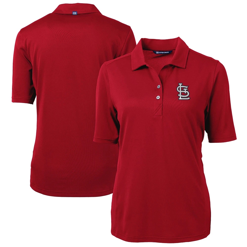 Women's Cutter & Buck Red St. Louis Cardinals DryTec Virtue Eco Pique Recycled Polo