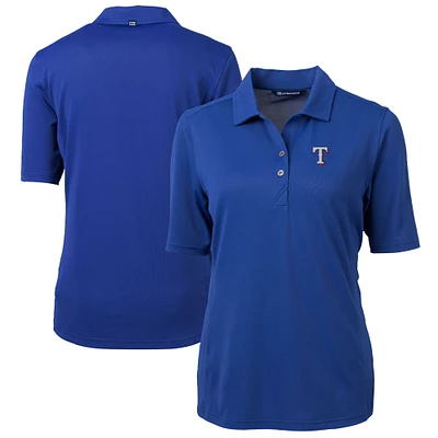 Women's Cutter & Buck Royal Texas Rangers DryTec Virtue Eco Pique Recycled Polo