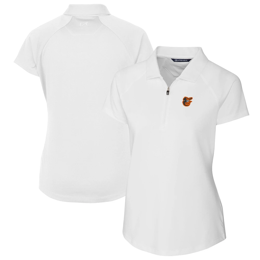 Women's Cutter & Buck White Baltimore Orioles DryTec Forge Stretch Polo