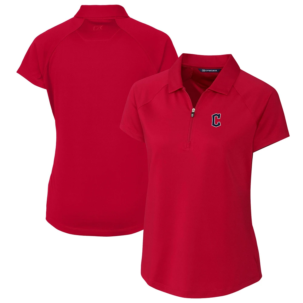 Women's Cutter & Buck Red Cleveland Guardians DryTec Forge Stretch Polo