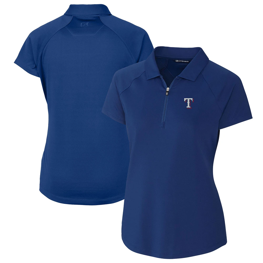Women's Cutter & Buck Royal Texas Rangers DryTec Forge Stretch Polo
