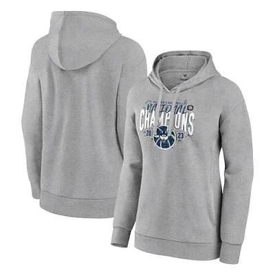 Women's Fanatics Gray UConn Huskies 2023 NCAA Men’s Basketball National Champions Confetti Pullover Hoodie