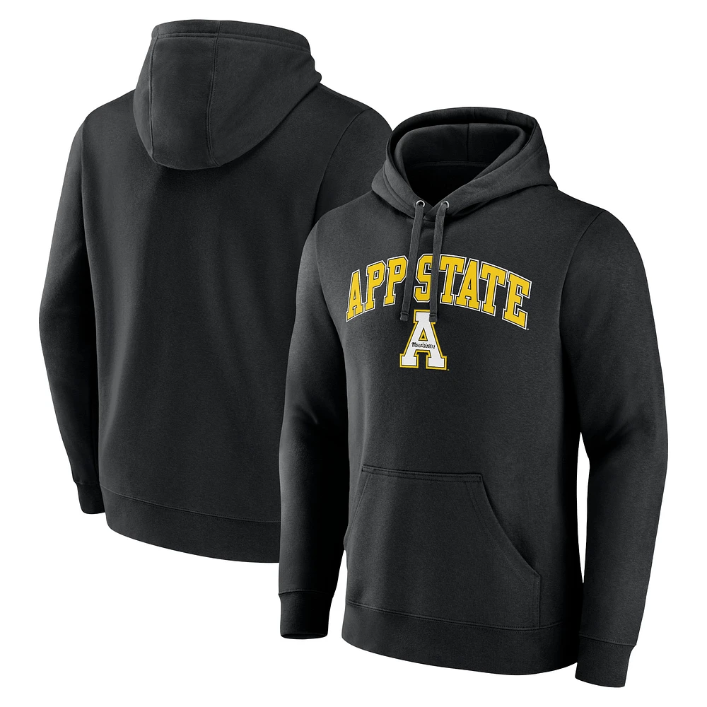 Men's Black Appalachian State Mountaineers Campus Pullover Hoodie