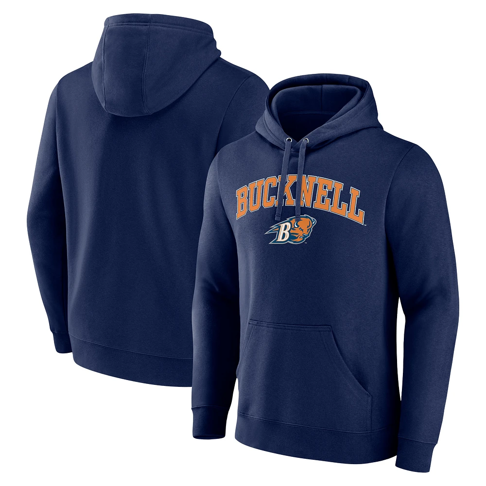 Men's Navy Bucknell Bison Campus Pullover Hoodie