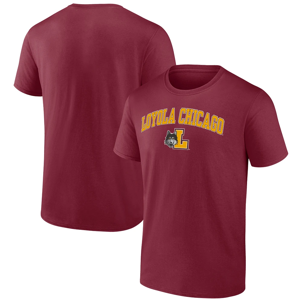Men's Maroon Loyola Chicago Ramblers Campus T-Shirt