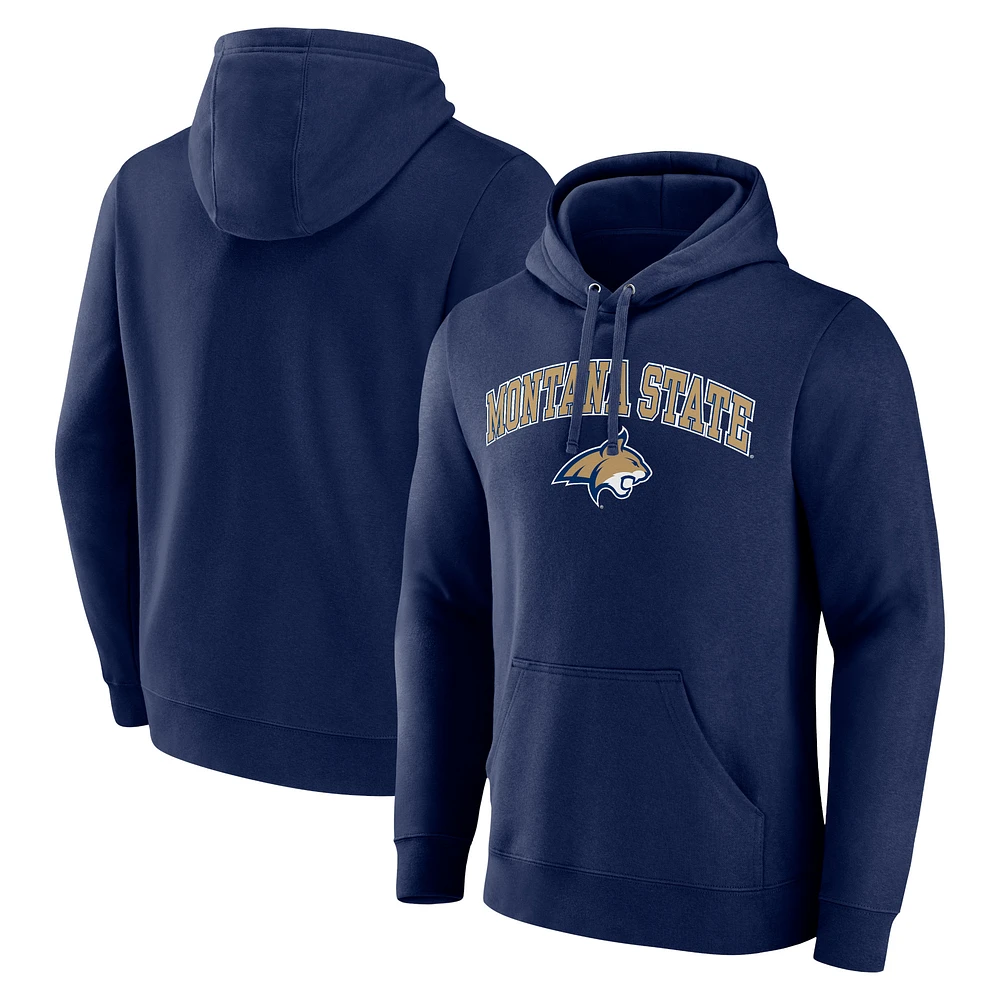 Men's Navy Montana State Bobcats Campus Pullover Hoodie