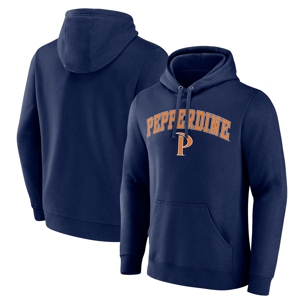 Men's Navy Pepperdine Waves Campus Pullover Hoodie
