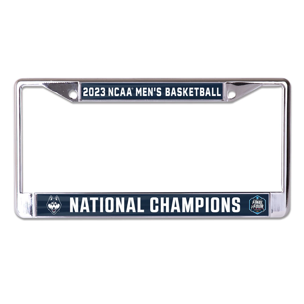 WinCraft UConn Huskies 2023 NCAA Men's Basketball National Champions Metal Laser Cut License Plate Frame