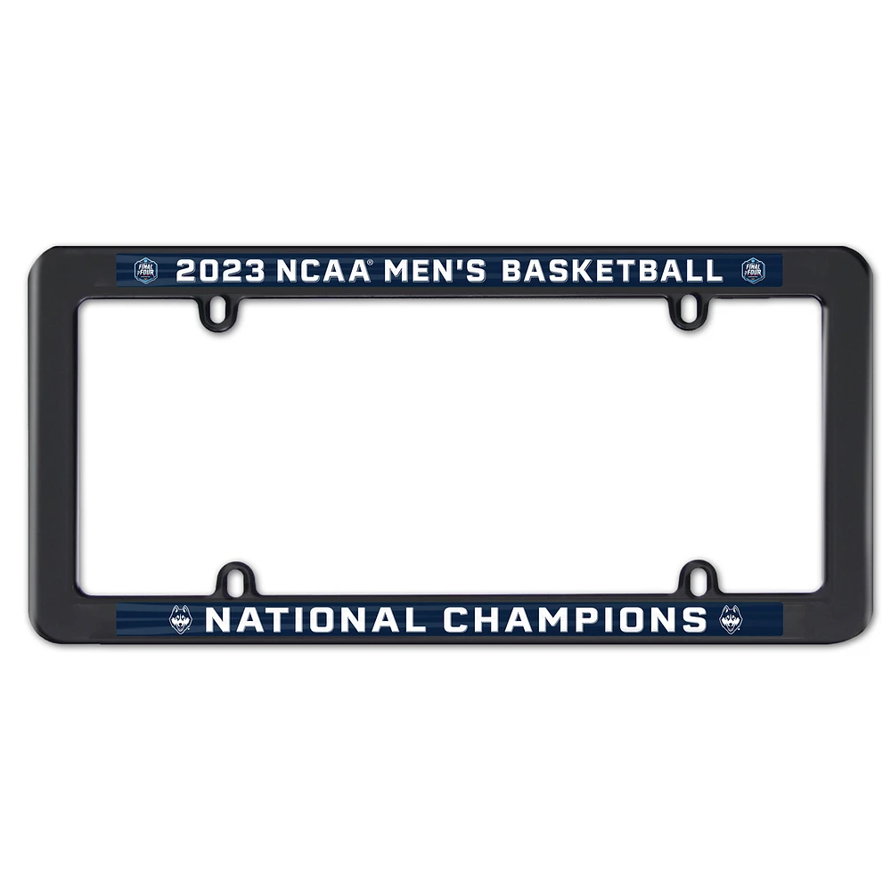 WinCraft UConn Huskies 2023 NCAA Men's Basketball National Champions Thin Rim Plastic License Plate Frame