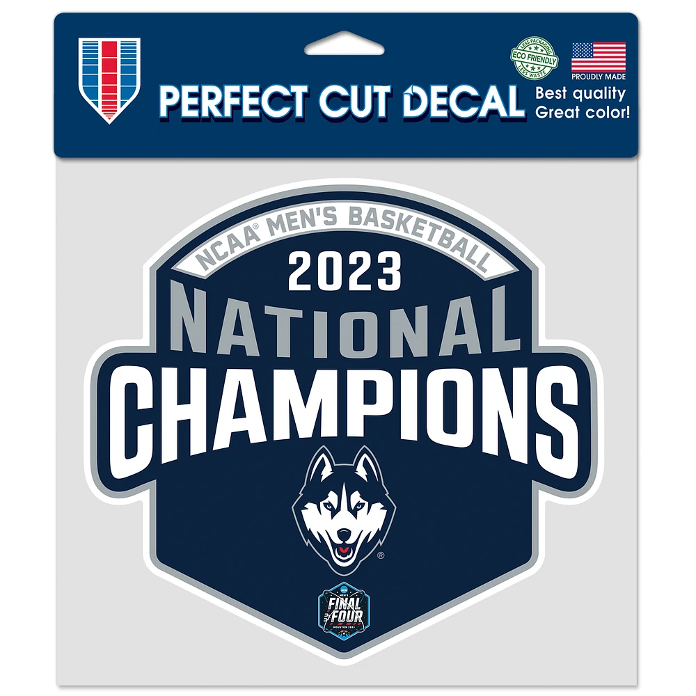 WinCraft UConn Huskies 2023 NCAA Men's Basketball National Champions 8'' x 8'' Perfect Cut Decal