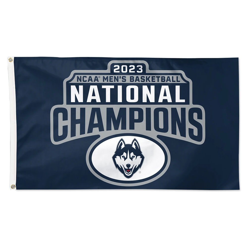 WinCraft UConn Huskies 2023 NCAA Men's Basketball National Champions One-Sided Deluxe 3' x 5' Flag