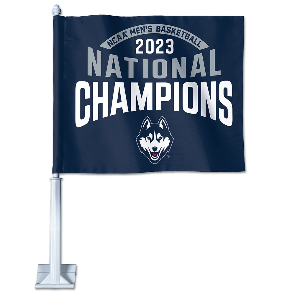 WinCraft UConn Huskies 2023 NCAA Men's Basketball National Champions 11'' x 14'' Car Flag