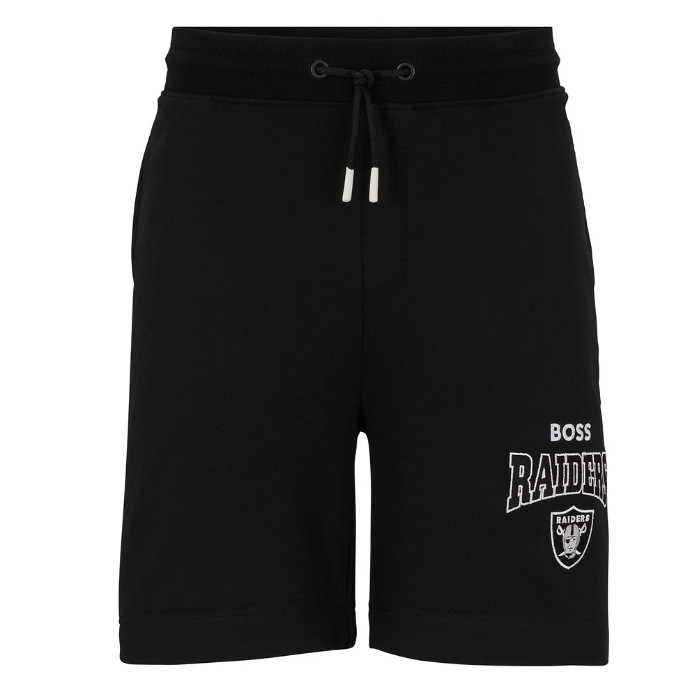 Men's BOSS X NFL Black/White Las Vegas Raiders Snap Shorts