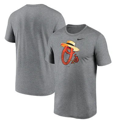Men's Nike Gray Baltimore Orioles 7th Inning Hat Hometown Legend Performance T-Shirt