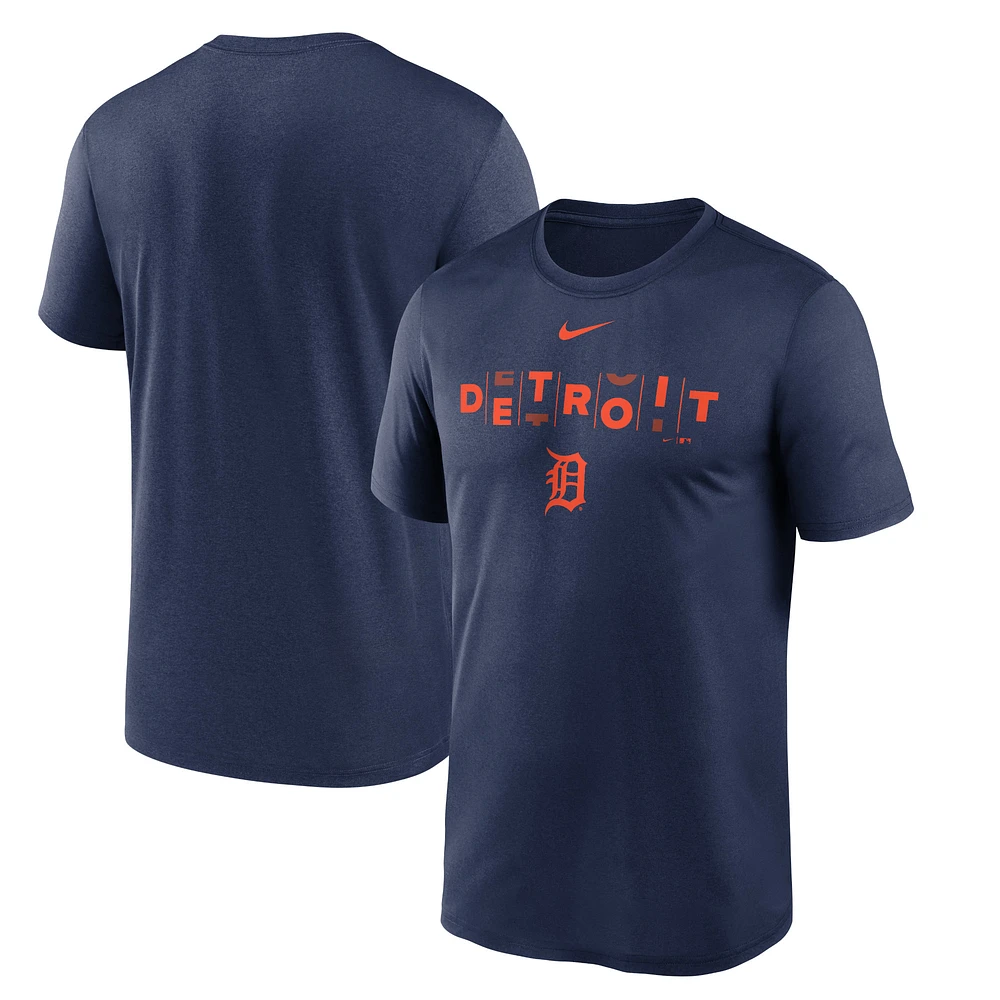 Men's Nike Navy Detroit Tigers Motown Hometown Legend Performance T-Shirt