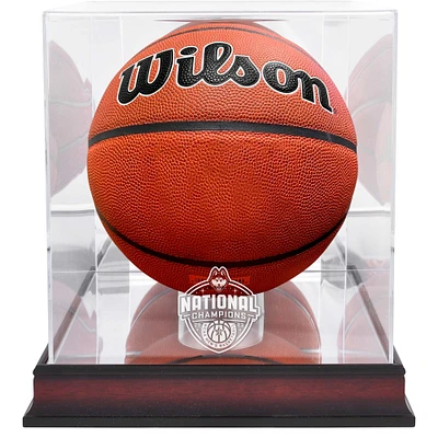 UConn Huskies 2023 NCAA Men's Basketball National Champions Mahogany Basketball Display Case