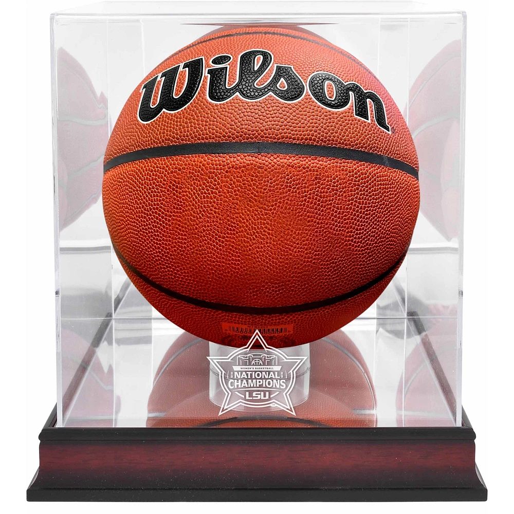 LSU Tigers 2023 NCAA Women's Basketball National Champions Mahogany Basketball Display Case