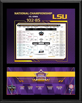 LSU Tigers 2023 NCAA Women's Basketball National Champions 12" X 15" Sublimated Bracket Plaque