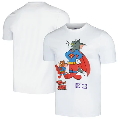 Men's Freeze Max White Tom and Jerry Superman T-Shirt
