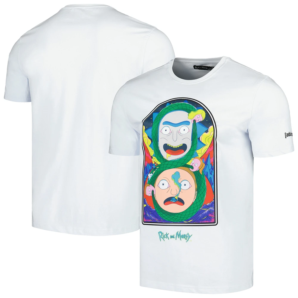 Men's Freeze Max White Rick And Morty Graphic T-Shirt