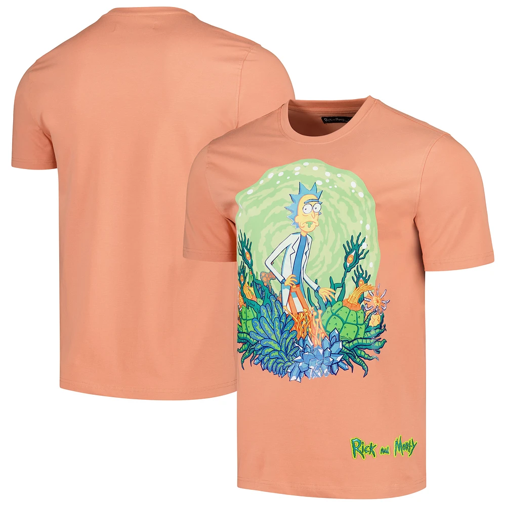 Men's Freeze Max Orange Rick And Morty Graphic T-Shirt