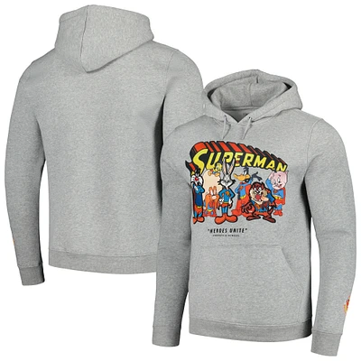 Men's Freeze Max Heather Gray Looney Tunes Pullover Hoodie