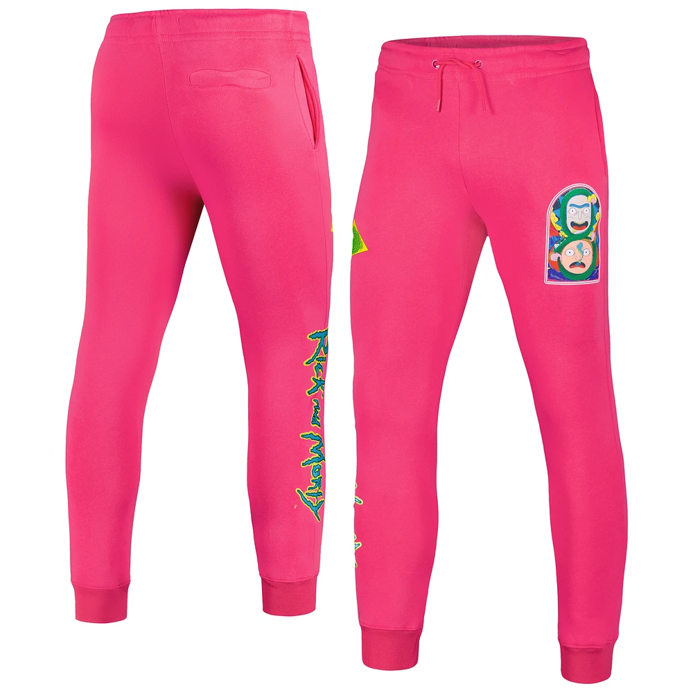 Men's Freeze Max Pink Rick And Morty Fleece Jogger Pants