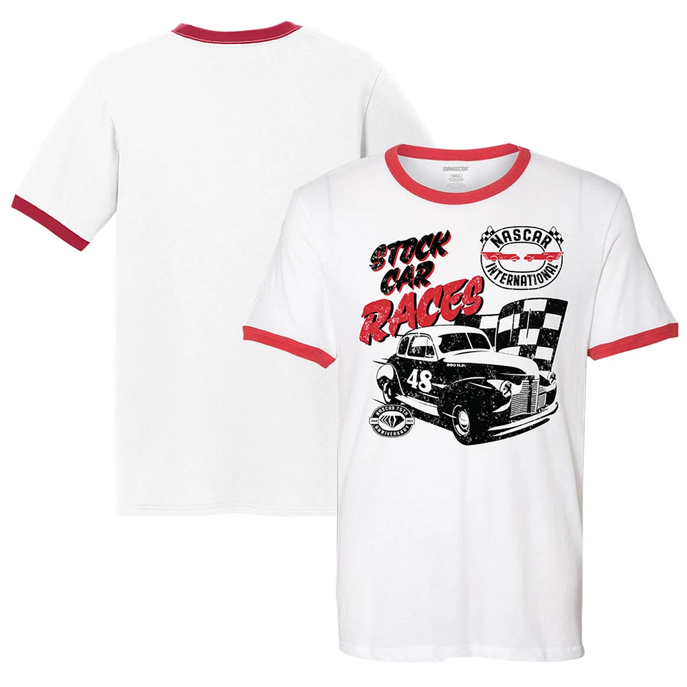 Men's White NASCAR Stock Car T-Shirt