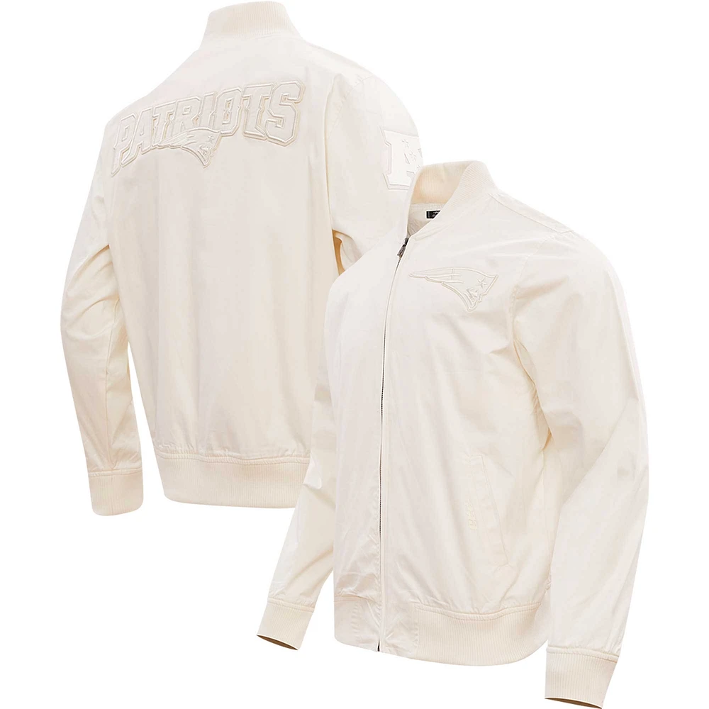 Men's Pro Standard Cream New England Patriots Neutral Full-Zip Jacket