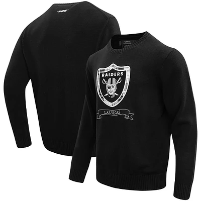 Men's Pro Standard Black Las Vegas Raiders Prep Knit Sweater